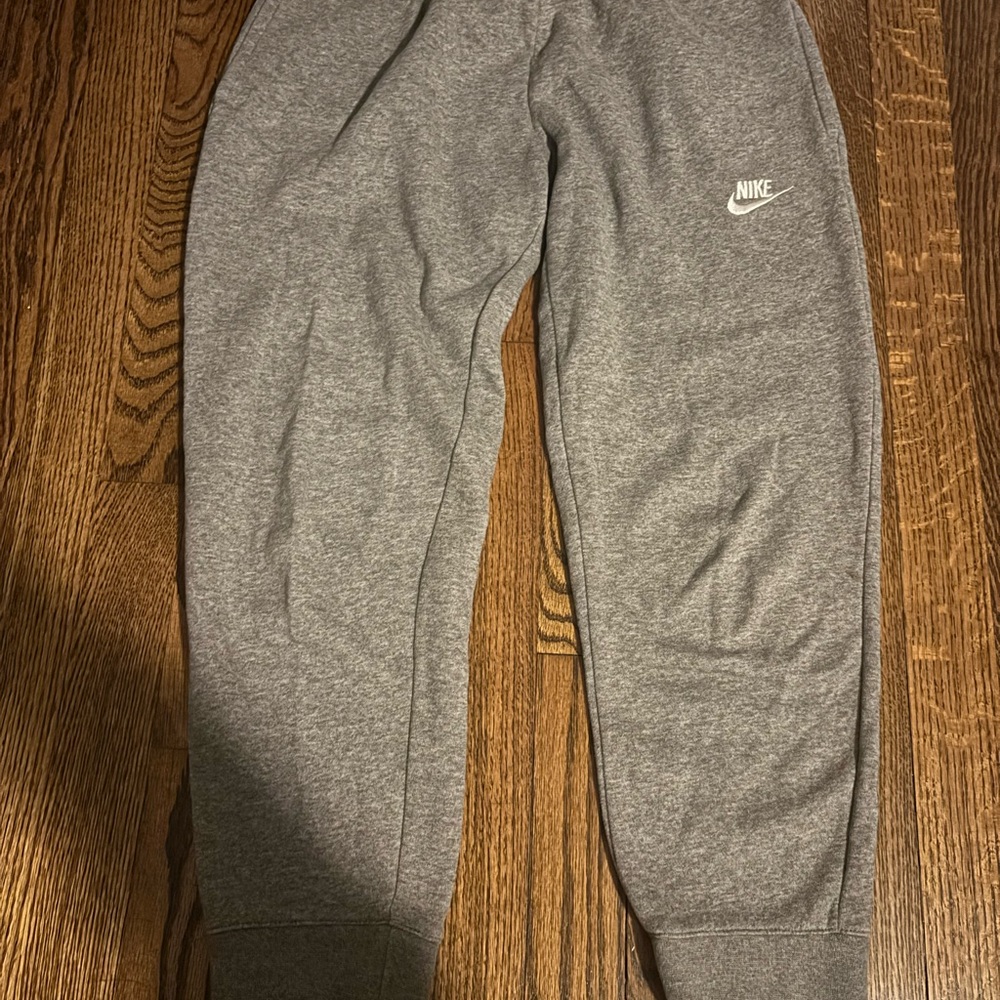 Nike Gray Logo Fleece Joggers for Kids